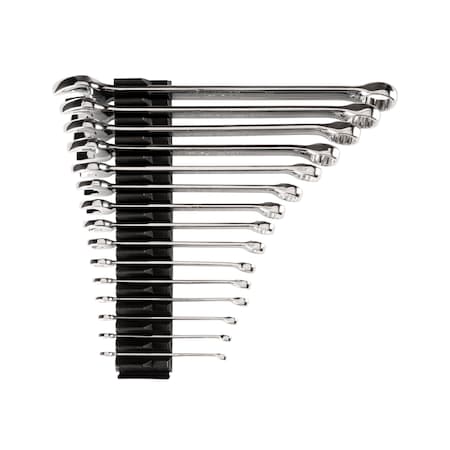 Tekton Combination Wrench Set with Modular Wrench Organizer, 15-Piece (1/4 - 1 in.) WCB95102